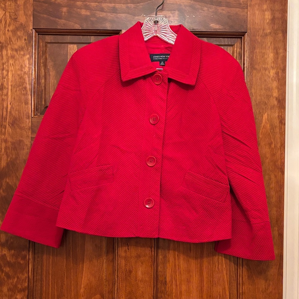Jones New York Vibrant Red Blazer
